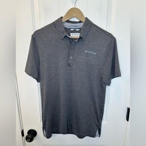 Klim Tactical Polo Shirt Men's S Small Gray Golf EUC